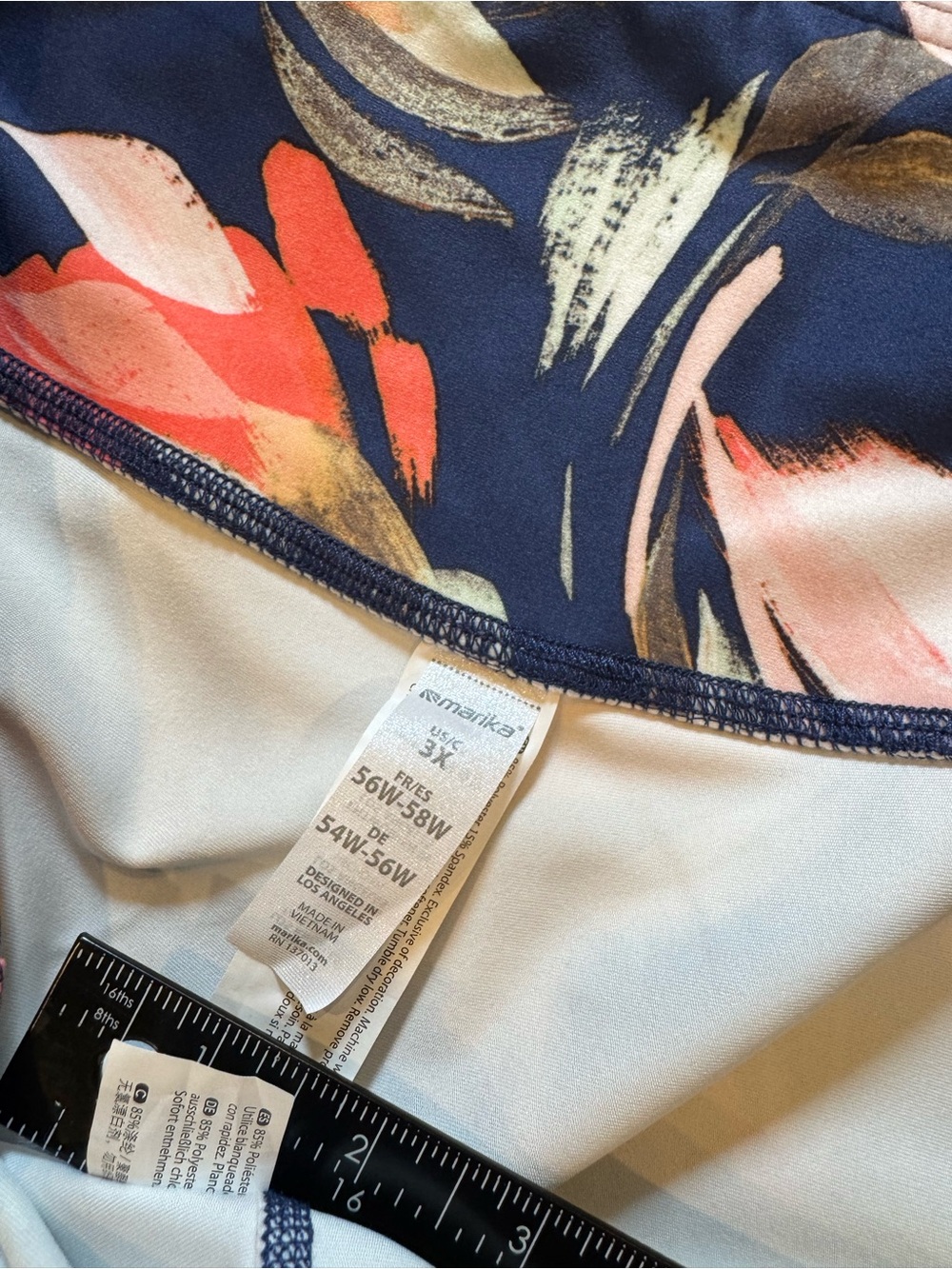 Marika Navy Floral & Lavender Watercolor Leggings Set - Picture 4 of 4